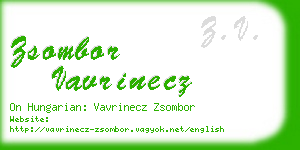 zsombor vavrinecz business card